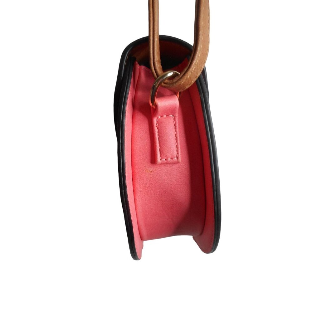 Simply Noelle pink Leather like Handbag Purse twist lock close - Picture 3 of 10